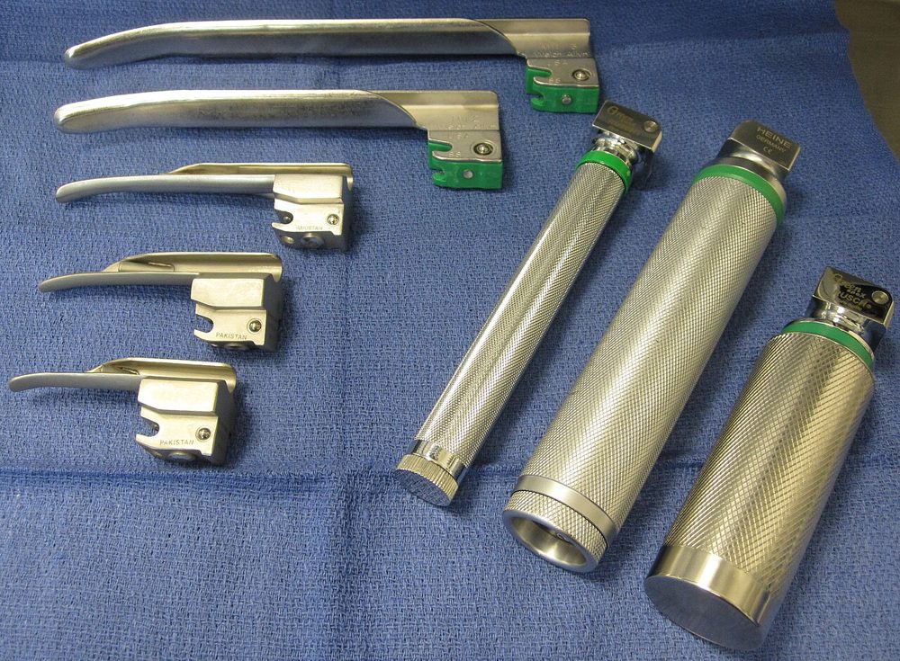 Fibre-Optic Laryngoscope Set, Miller Blades
