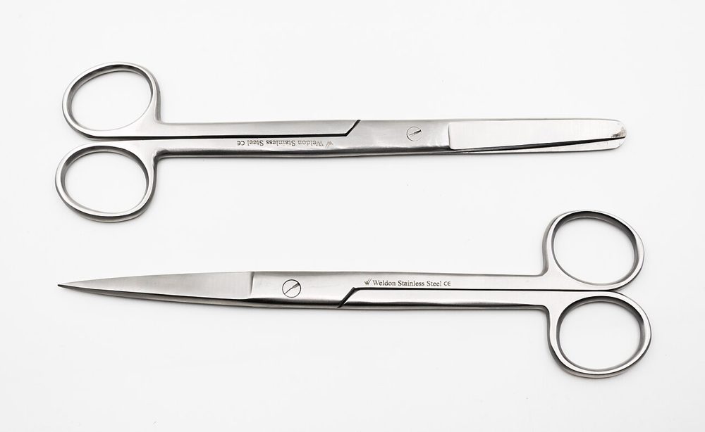 Operating Scissors, Straight, Sharp/Blunt, 14.5 cm